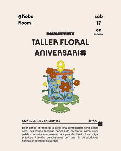 TALLER FLORAL ANIVERSARI✿